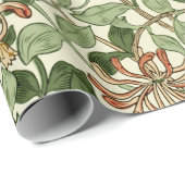 William Morris  Honeysuckle Pattern Cadeaupapier (Rol Hoek)