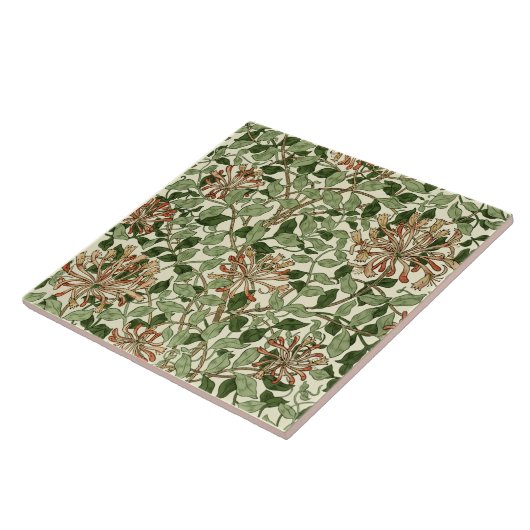 William Morris Honeysuckle Pattern Tegeltje (Zijkant)