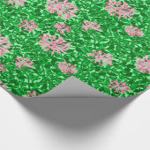 William Morris Honeysuckle, Pink en Green Cadeaupapier (Hoek)