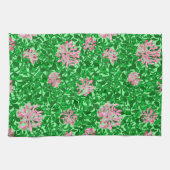 William Morris Honeysuckle, Pink en Green Theedoek (Horizontaal)