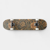 William Morris Honeysuckle Rich Red Dark Blue Persoonlijk Skateboard (Horizontaal)