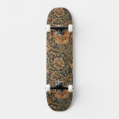William Morris Honeysuckle Rich Red Dark Blue Persoonlijk Skateboard (Voorkant)