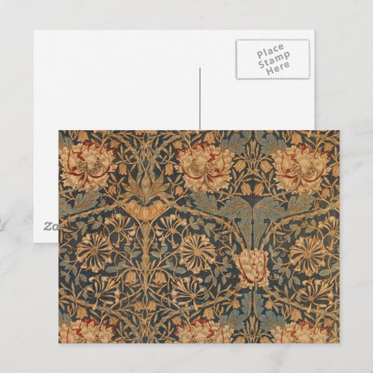 William Morris Honeysuckle Rich Wallpaper Briefkaart (Voorkant / Achterkant)