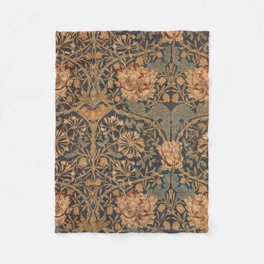 William Morris Honeysuckle Rich Wallpaper Fleece Deken (Voorkant)