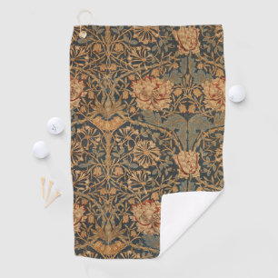 William Morris Honeysuckle Rich Wallpaper Golfhanddoek
