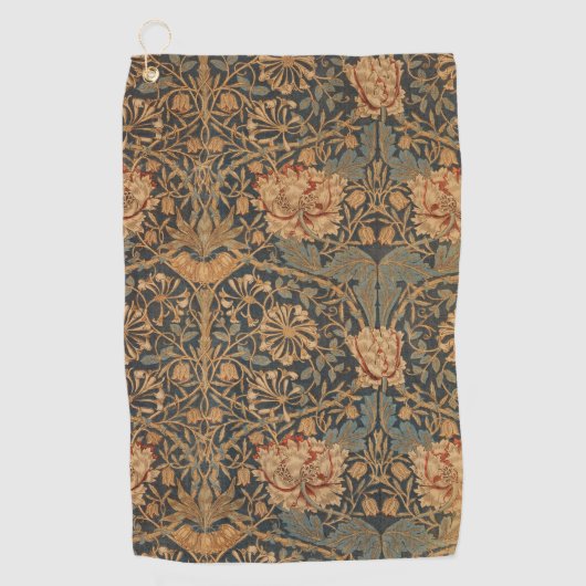 William Morris Honeysuckle Rich Wallpaper Golfhanddoek (Voorkant)