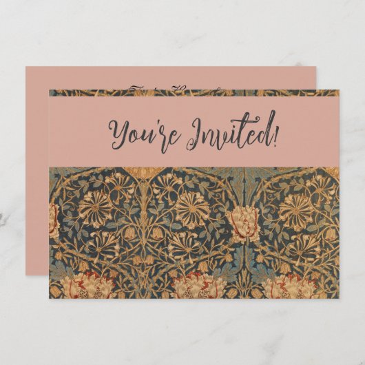 William Morris Honeysuckle Rich Wallpaper Kaart (Voorkant / Achterkant)