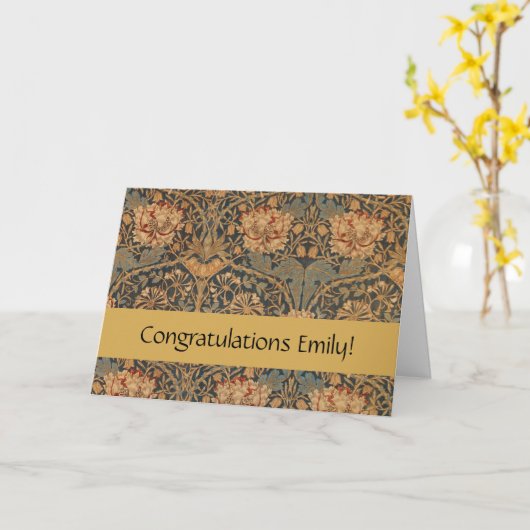 William Morris Honeysuckle Rich Wallpaper Kaart (Gele Bloem)