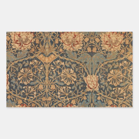William Morris Honeysuckle Rich Wallpaper Rechthoekige Sticker (Voorkant)