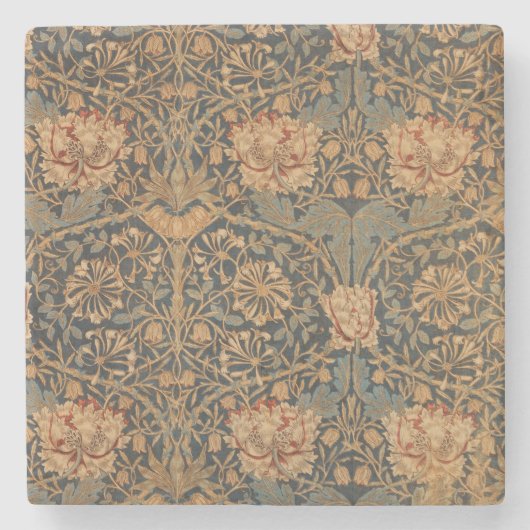 William Morris Honeysuckle Rich Wallpaper Stenen Onderzetter (Voorkant)