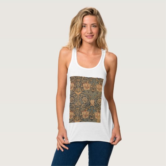 William Morris Honeysuckle Rich Wallpaper Tanktop (Volledige Voorkant)