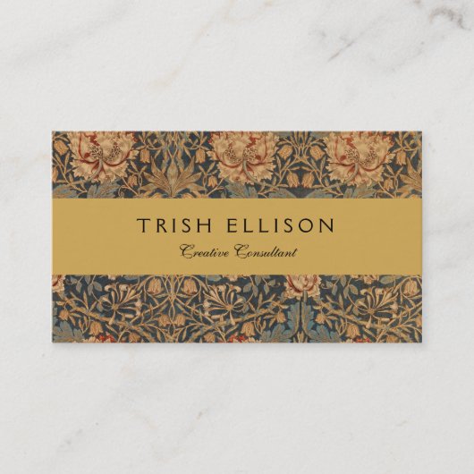 William Morris Honeysuckle Rich Wallpaper Visitekaartje (Voorkant)
