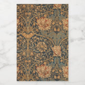 William Morris Honeysuckle Rich Wallpaper Voedselcontainer Etiket (Enkel label)