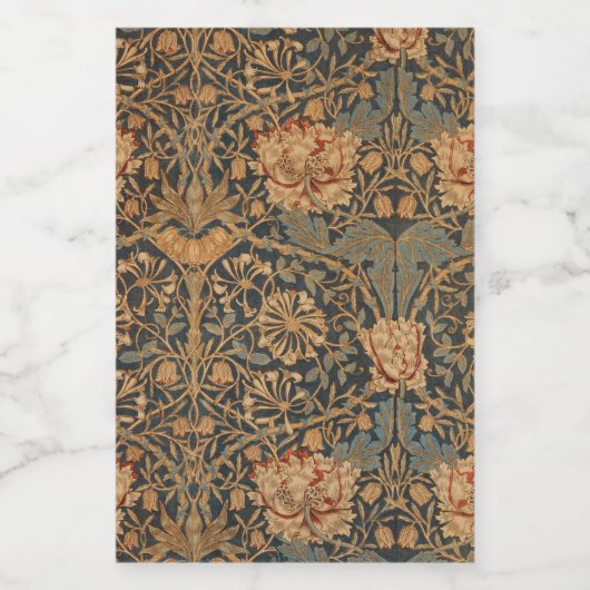 William Morris Honeysuckle Rich Wallpaper Voedselcontainer Etiket (Enkel label)