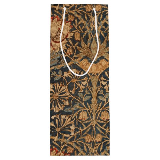 William Morris Honeysuckle Rich Wallpaper Wijn Cadeautas (Achterkant)
