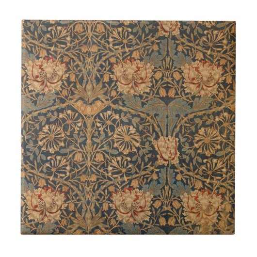 William Morris Honeysuckle Rijk Behang Tegeltje (Voorkant)
