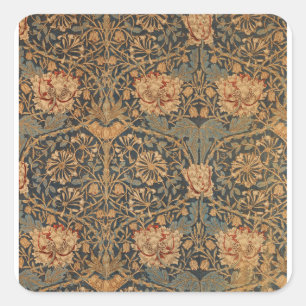 William Morris Honeysuckle Rijk Behang Vierkante Sticker