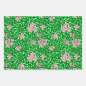 William Morris Honeysuckle, Roze. Rood, perzik Inpakpapier Vel (Voorkant)