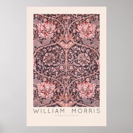William Morris Honeysuckle Wall Art Print (Voorkant)