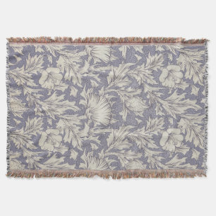 William Morris Horn Poppy Behangdruk: Vintage Deken