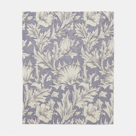 William Morris Horn Poppy Behangdruk: Vintage Fleece Deken (Voorkant)