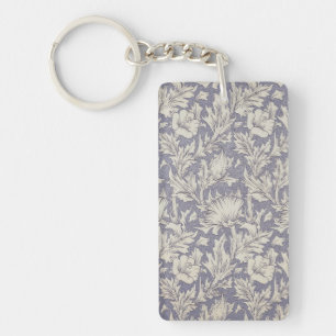 William Morris Horn Poppy Behangdruk: Vintage Sleutelhanger