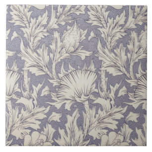 William Morris Horn Poppy Behangdruk: Vintage Tegeltje
