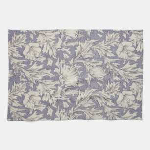 William Morris Horn Poppy Behangdruk: Vintage Theedoek