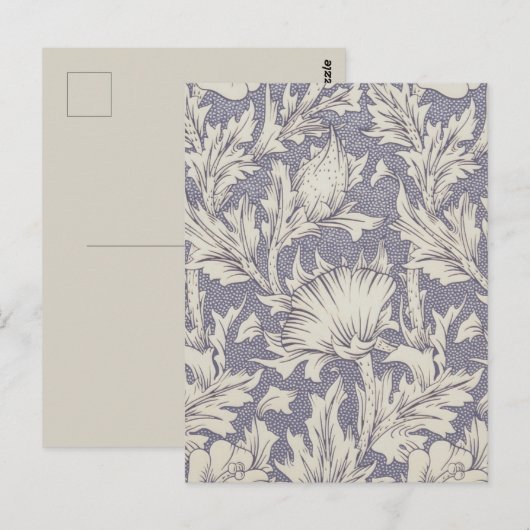 William Morris Horn Poppy Classic Floral Briefkaart (Voorkant / Achterkant)