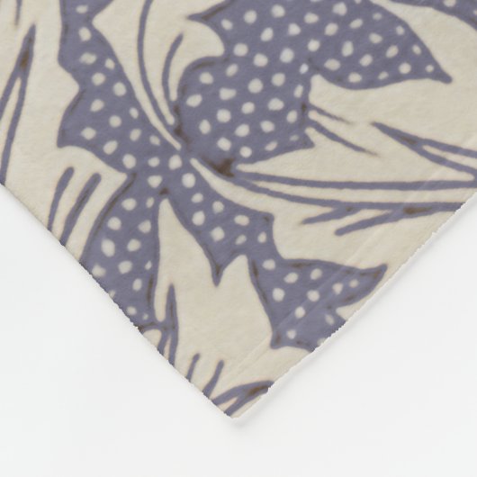 William Morris Horn Poppy Classic Floral Fleece Deken (Hoek)