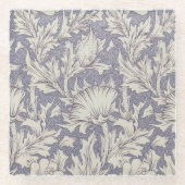 William Morris Horn Poppy Classic Floral Glazen Onderzetter (Voorkant)