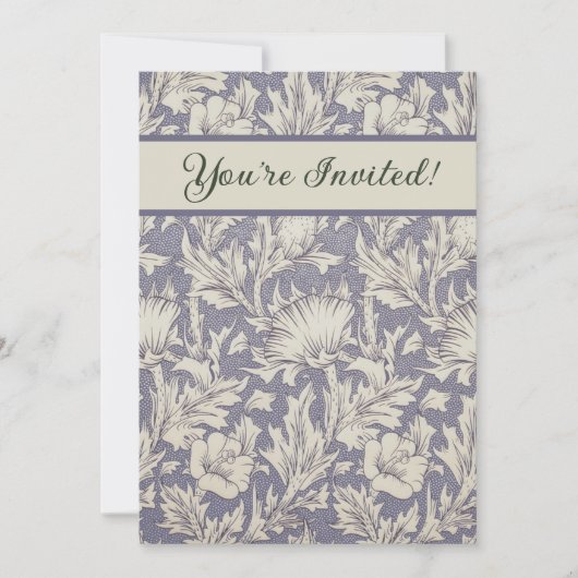 William Morris Horn Poppy Classic Floral Kaart (Voorkant)