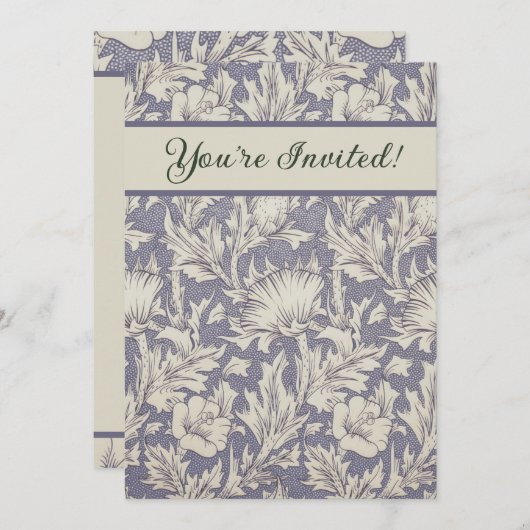 William Morris Horn Poppy Classic Floral Kaart (Voorkant / Achterkant)