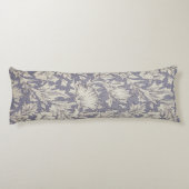 William Morris Horn Poppy Classic Floral Lichaamskussen (Achterkant)