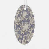 William Morris Horn Poppy Classic Floral Metalen Ornament (Voorkant Rechts)