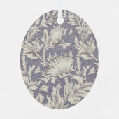 William Morris Horn Poppy Classic Floral Metalen Ornament (Achterkant)