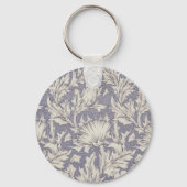 William Morris Horn Poppy Classic Floral Sleutelhanger (Voorkant)
