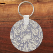 William Morris Horn Poppy Classic Floral Sleutelhanger (Voorkant)