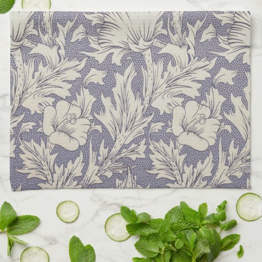 William Morris Horn Poppy Classic Floral Theedoek (Gevouwen)