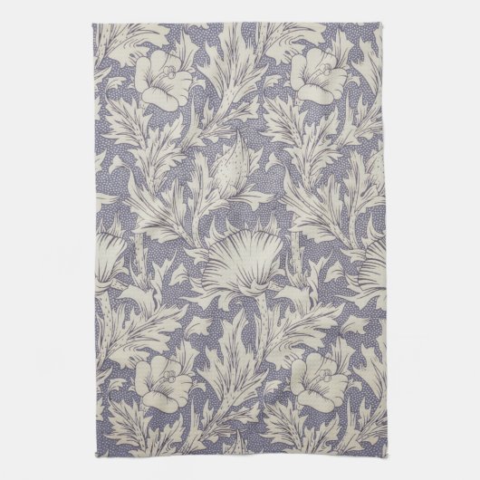 William Morris Horn Poppy Classic Floral Theedoek (Verticaal)