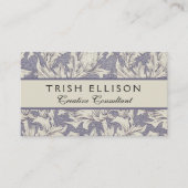 William Morris Horn Poppy Classic Floral Visitekaartje (Voorkant)