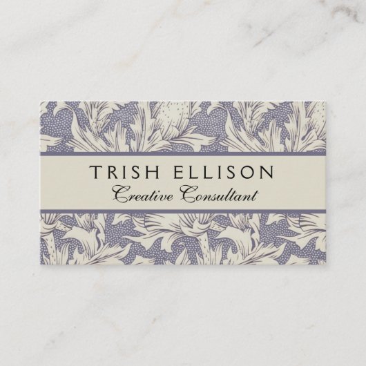 William Morris Horn Poppy Classic Floral Visitekaartje (Voorkant)