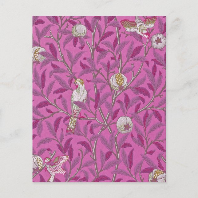 William Morris, Hot Pink Birds en Pommegrenates (Voorkant)