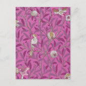 William Morris, Hot Pink Birds en Pommegrenates Briefkaart (Voorkant)