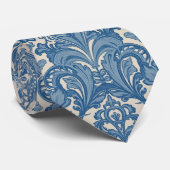 William Morris Hyacint Bloem blauw Patroon  Stropdas (Opgerold)