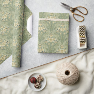 William Morris Hyacint Bloemsausgroen Patroon Cadeaupapier