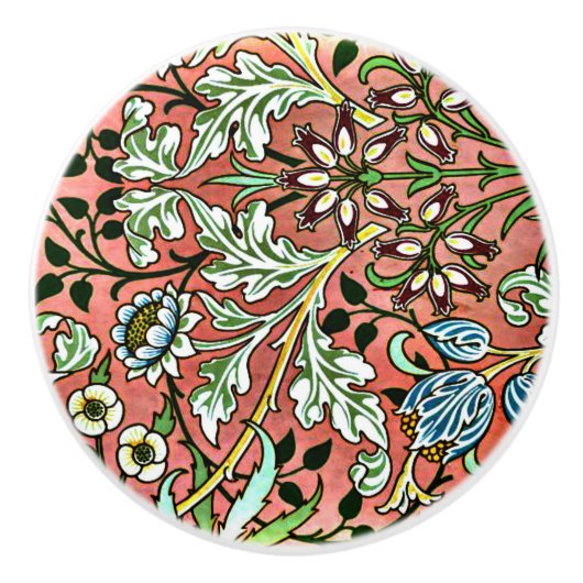 William Morris - Hyacint Keramische Knop (Voorkant)