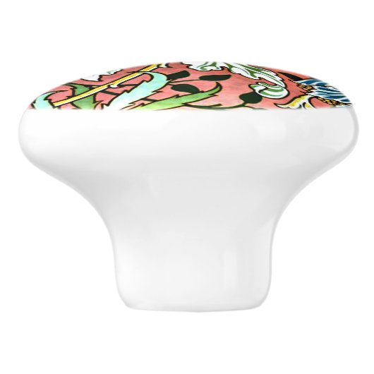 William Morris - Hyacint Keramische Knop (Zijkant)