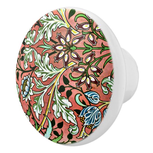 William Morris - Hyacint Keramische Knop (Rechts)