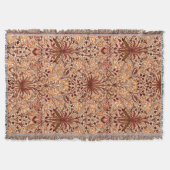 William Morris Hyacint Print, Bruin en Beige Deken (Voorkant)